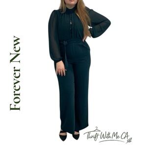NEW | Forever New Lana Button-Up Blouse Jumpsuit – Size 10 US